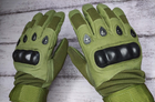 Тактические перчатки Oakley зимние утепленные с флисом полнопалые олива L - изображение 4