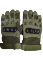 Тактические перчатки Oakley зимние утепленные с флисом полнопалые олива XL - изображение 1