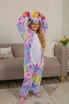 Пижама кигуруми Kigurumi Звездный Единорог для девочек фиолетовый на рост 100-110 см (200241)