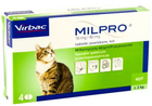 Virbac Milpro (Милпро) Антигельминтные таблетки для кошек (более 2кг) 4 таблетки