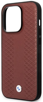 Панель BMW Leather Diamond Pattern MagSafe для Apple iPhone 14 Pro Бордовий (3666339088927) - зображення 3