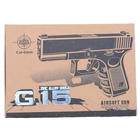 Дитячий страйкбольний пістолет Glock 17 металевий з кульками Galaxy G15 - зображення 6
