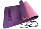 Коврик для йоги и фитнеса EasyFit 6мм двухслойный TPE+TC фиолетовый-розовый (йога мат 183х61см) US-183-FP