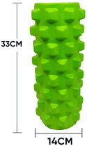 Массажный ролик EasyFit Grid Roller PRO 33 см Салатовый
