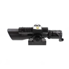 Оптичний приціл Aim Sports 2.5-10x40 з лазерною підсвіткою та прицільною сіткою MIL-DOT JDNG251040G-N - зображення 5