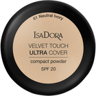 Puder IsaDora Velvet Touch Ultra Cover Compact Powder SPF20 61 Neutral Ivory 7.5 g (7317852149454) - obraz 1