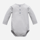 Боді для малюка Pinokio Charlie Longsleeve Polo Bodysuit 86 см Grey (5901033293511) - зображення 1