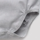 Боді для малюка Pinokio Charlie Longsleeve Polo Bodysuit 86 см Grey (5901033293511) - зображення 2