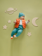 Czapka przejściowa dziecięca Pinokio Orange Flip Bonnet 37-39 cm Turquoise (5901033307553) - obraz 4