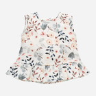 Koszulka na ramiączkach dziecięca dla dziewczynki Pinokio Summer Garden Vest 68-74 cm Ecru-Flowers (5901033300356) - obraz 1