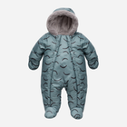 Суцільний комбінезон дитячий зимовий для новонароджених Pinokio Winter Warm Overall 62 см Green-Stripes (5901033290091) - зображення 1