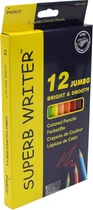 Олівці кольорові Marco Superb Writer Jumbo з точилкою 12 кольорів товсті (4400-12CB)