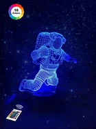3D нічник "Космонавт 2" (ВОЛІЧНЕ ЗОБРАЖЕННЯ) + пульт ДК + мережевий адаптер + батарейки (3 ААА) 3DTOYSLAMP
