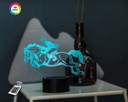 3D ночник "Конный спорт" (УВЕЛИЧЕННОЕ ИЗОБРАЖЕНИЕ) + пульт ДУ + сетевой адаптер+ батарейки (3ААА) 3DTOYSLAMP