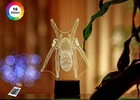 3D ночник "Паук" (УВЕЛИЧЕННОЕ ИЗОБРАЖЕНИЕ) подарочная упаковка + 16 цветов + пульт ДУ + сетевой адаптер+ бата