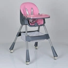 Стульчик для кормления Bambi M 5722 с корзиной на роликах Розовый