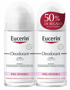 Dezodorant Eucerin Roll On Sensitive Skin 2 x 50 ml (4005800248795) - obraz 1