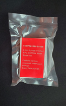 Бинт для тампонады компрессированный z-сложенный compressed gauze MedBond CG-MDH08 для военной аптечки - изображение 1