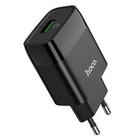 Мережевий зарядний пристрій HOCO C72Q Glorious single port QC3.0 charger 18W Black (6931474732507)