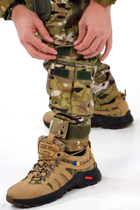 Зимние военные тактические штаны мультикам камуфляж с регулируемыми наколенниками SPARTAN 62 - изображение 3