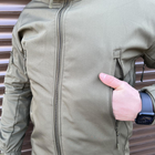 Мужская Демисезонная Куртка Soft Shell до - 5 °C олива / Верхняя одежда с регулируемыми манжетами размер XL - изображение 4