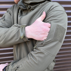 Чоловіча Демісезонна Куртка Soft Shell до - 5 °C олива / Верхній одяг з регульованими манжетами розмір 3XL - зображення 7