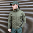 Мужская Демисезонная Куртка Soft Shell до - 5 °C олива / Верхняя одежда с регулируемыми манжетами размер L - изображение 2