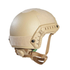 Шолом каска Global Ballistics FAST Future Assault Helmet NIJ IIIA Олива M-L в кольорі світлий койот - зображення 4