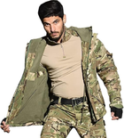 Мужская военная зимняя тактическая ветрозащитная куртка на флисе G8 HAN WILD - Multicam Размер M - изображение 2