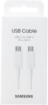 Kabel Samsung USB Type-C - USB Type-C 5A 1.8 m biały (8806094257533)