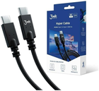 Kabel 3MK Hyper Cable USB Type-C - USB Type-C 1 m czarny (5903108464550) - obraz 1