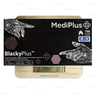 Нитриловые перчатки MediPlus, плотность 3.3 г. - черные BlackyPlus (100 шт) M (7-8) - изображение 2