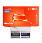 Нитриловые перчатки MediOk, плотность 3.8 г. - оранжевые Amber (100 шт) S (6-7) - изображение 2
