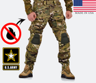 Зимові військові тактичні штани мультикам камуфляж із регульованими наколінниками SPARTAN 46 - зображення 1