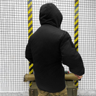 Мужская зимняя Куртка с капюшоном / Уплен Бушлат на флисе черный размер S - изображение 3