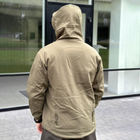 Демісезонна чоловіча Куртка Softshell на флісі з системою Вентиляції та Липучками під шеврони олива розмір S - зображення 3