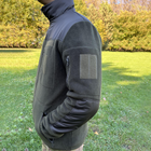 Мужская флисовая куртка с карманами и панелями велкро / Флиска в цвете олива размер XL - изображение 2