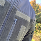 Мужская флисовая куртка с карманами и панелями велкро / Флиска в цвете олива размер XL - изображение 4