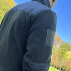 Мужская флисовая куртка с карманами и панелями велкро / Флиска в цвете олива размер XL - изображение 5