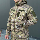 Зимняя мужская Куртка Softshell на флисе с Капюшоном и Липучками под шевроны мультикам размер L - изображение 7