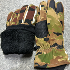 Плотные зимние перчатки SoftShell на меху с усиленными накладками мультикам размер универсальный - изображение 3