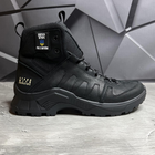 Мужские кожаные Ботинки на меху черные / Зимняя обувь на резиновой подошве размер 43 - изображение 8