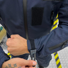 Чоловічий демісезонний Костюм Police Куртка + Штани / Польова форма Softshell синя розмір XL - зображення 6