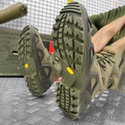Мужские демисезонные Ботинки Single Sword с Мембраной / Нубуковые Берцы на крепкой подошве олива размер 46 - изображение 5