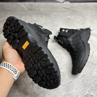 Мужские кожаные Ботинки на меху черные / Зимняя обувь на резиновой подошве размер 42 - изображение 6