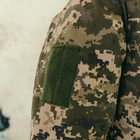 Мужская водонепроницаемая Куртка с Липучками под Шевроны / Стильный Бомбер на флісе пиксель размер 4XL - изображение 8