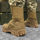 Мужские зимние Ботинки Protect с флисовой Подкладкой / Нубуковые Берцы на крепкой подошве койот размер 41 - изображение 3
