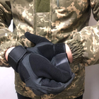 Плотные штурмовые перчатки с Мембраной и защитными Накладками черные размер XL - изображение 5