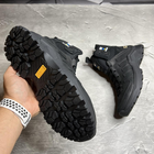 Мужские кожаные Ботинки на меху черные / Зимняя обувь на резиновой подошве размер 45 - изображение 6