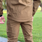 Костюм мужской на флисе Куртка + Брюки / Утепленный Комплект Softshell койот размер 3XL - изображение 4